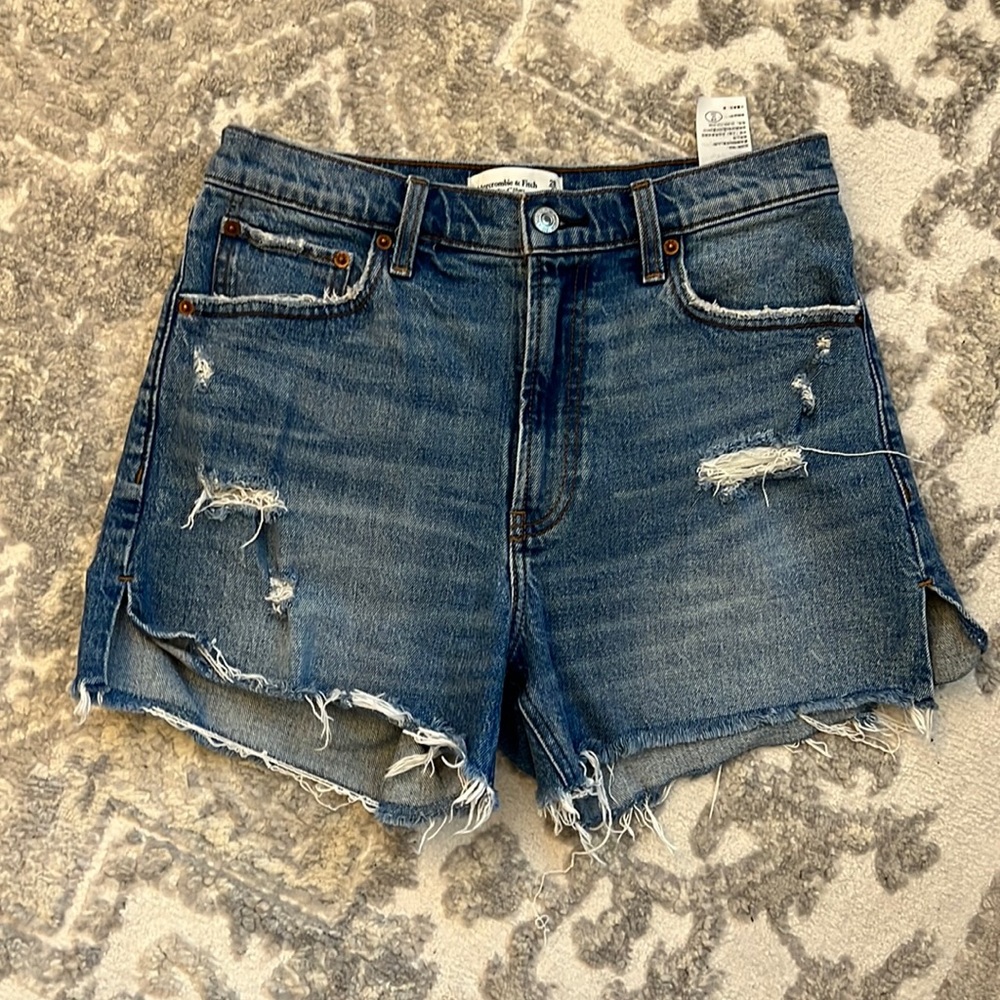 Abercrombie Denim High Rise 4” Shorts
